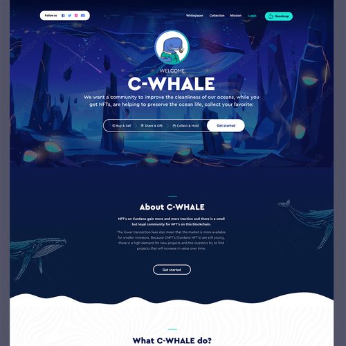 Digital website with the title 'Product Tech NFT Crypto '