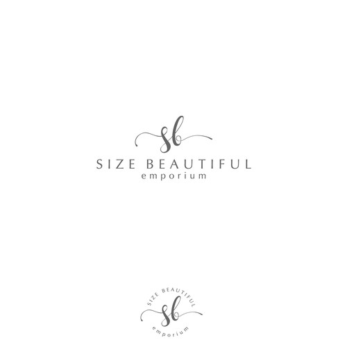 Girly logo with the title 'Size Beautiful Emporium'