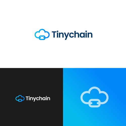 Chain design with the title 'Cloud technology logo'