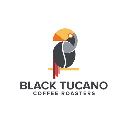 Coffee bean logo with the title 'Black Tucano Coffee'