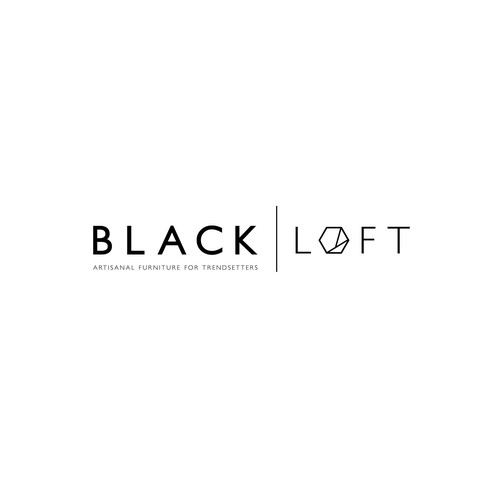 Scandinavian logo with the title 'Modern logo for scandinavian furniture store "black loft"'