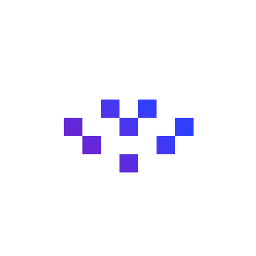 Dot logo with the title 'Abstract letter "H"'