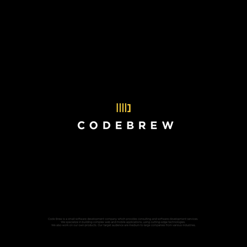 Code design with the title 'Code Brew'