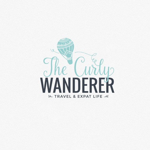 Balloon design with the title 'Logo for Travel Blog'