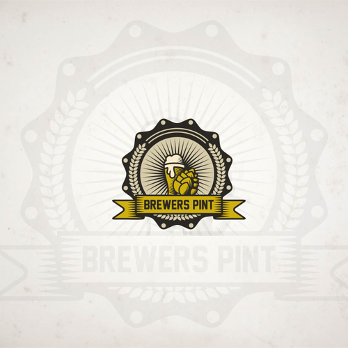 Brewery logo with the title 'Create a inspiring BEER illustration for brewersPint'
