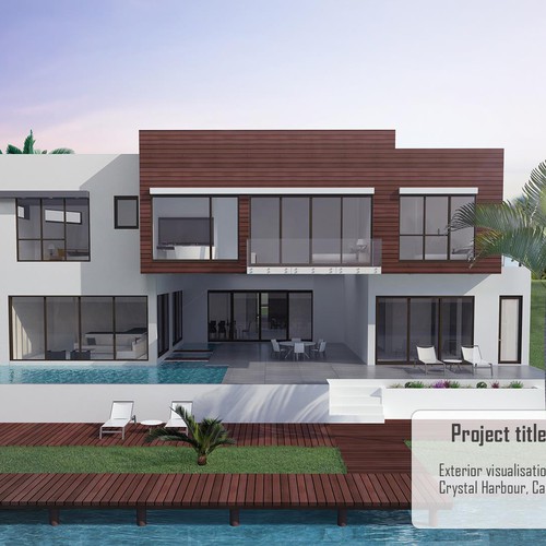 Architecture design with the title 'Villa render'