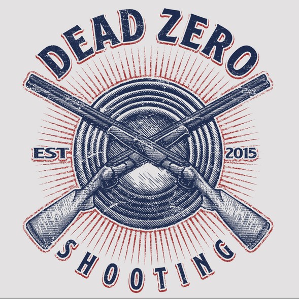 Distressed t-shirt with the title 'sporting clays t-shirt design'