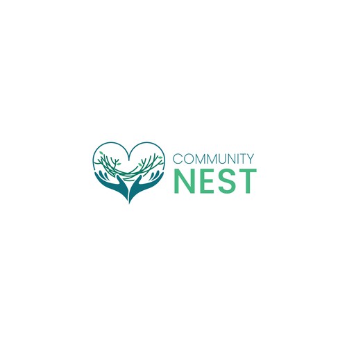 Donation logo with the title 'Community Nest Logo'