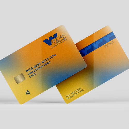 Credit card design with the title 'Debit card design for Wanigas'