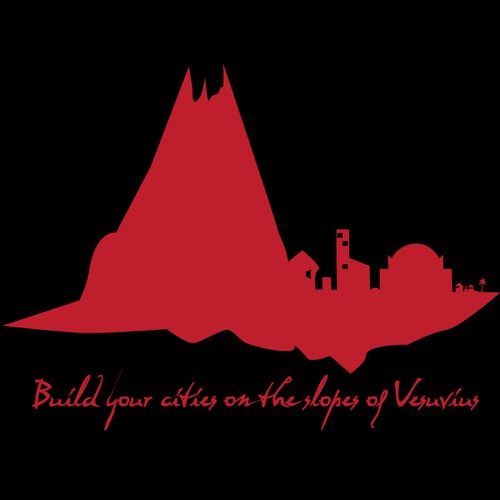 City t-shirt with the title 'Build it on the slope of Vesuvius'