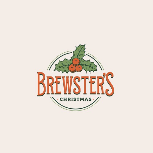 Christmas logo with the title 'Retro Christmas logo'