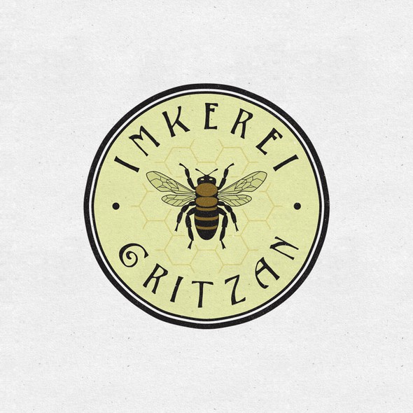 Beekeeping logo with the title 'Logo design for an apiary'