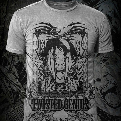 Indian design with the title 'A psychedelic T-Shirt Design'