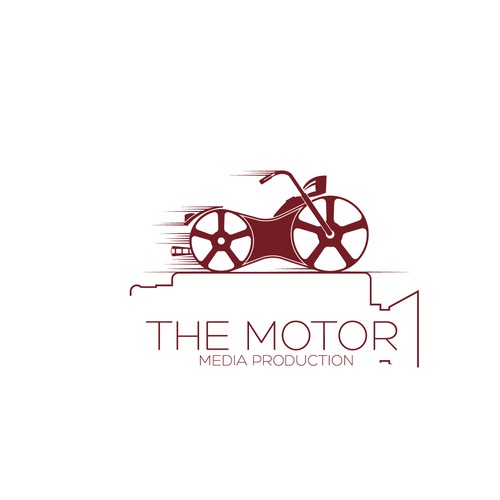 Mouse logo with the title 'playful logo for Motor media production'