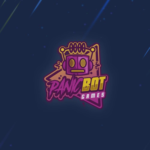 Triangle logo with the title 'Logo Design Concept for gaming company'