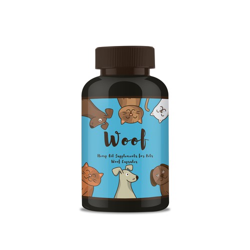 Pet label with the title 'Label design '