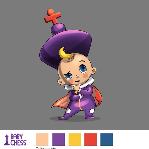 Chess design with the title 'Character design Babychess'