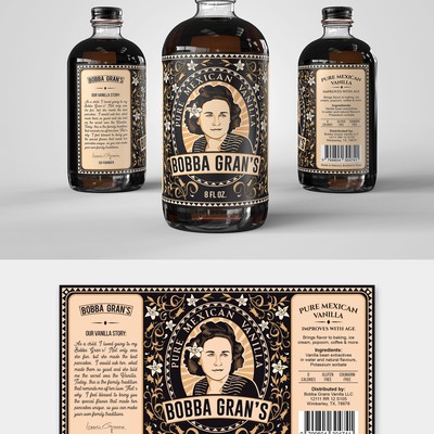 Classic label for new Mexican Vanilla Company