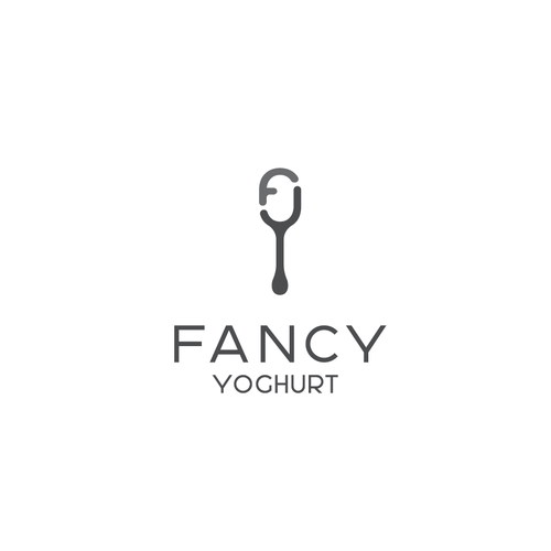 Dessert design with the title 'Fancy yoghurt shop'
