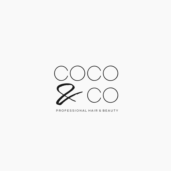 Ampersand logo with the title 'Clean logo concept for a Professional Beauty Salon'