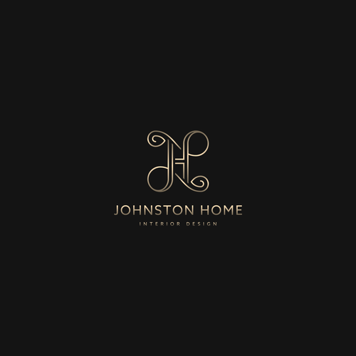 Floral brand with the title 'Logo Design for Johnston Home interior design'