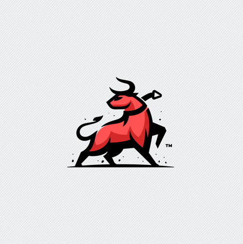 angry bull logo design