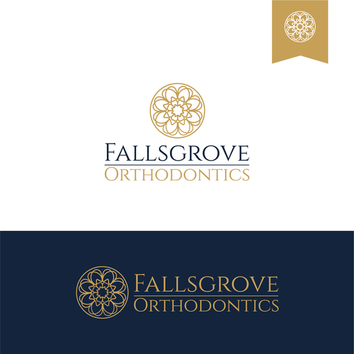Orthodontic design with the title 'Fallsgrove Orthodontics'