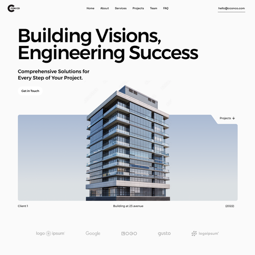 3D website with the title 'Website - Concept'