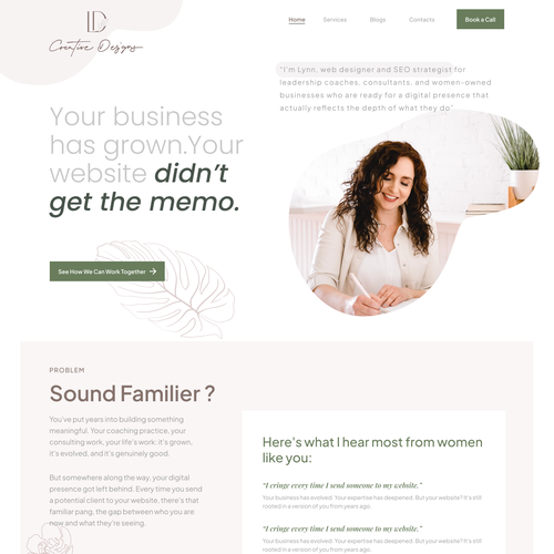Agency website with the title 'Elegant Web Design'