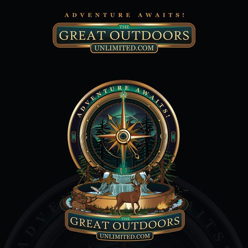 Adventure logo with the title 'The great outdoors'