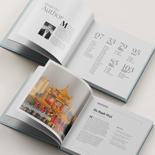 Design with the title 'Cover design and interior layout'