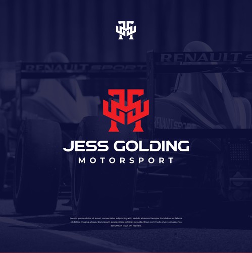 Motorsport logo with the title 'Jess Golding Motorsport'