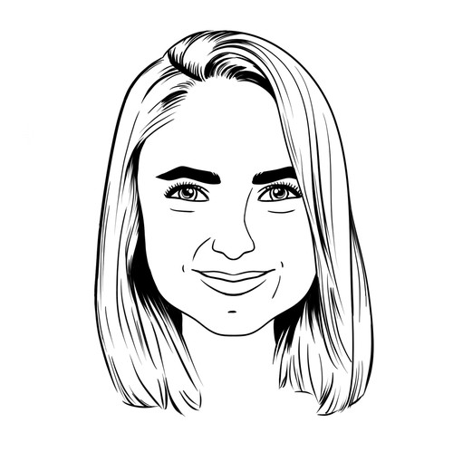 People illustration with the title 'Portrait black and white '