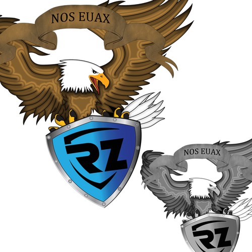 Eagle artwork with the title 'T-shirt emblem'