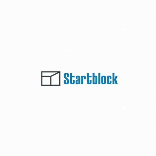Co-working space design with the title 'Startblock Logo'
