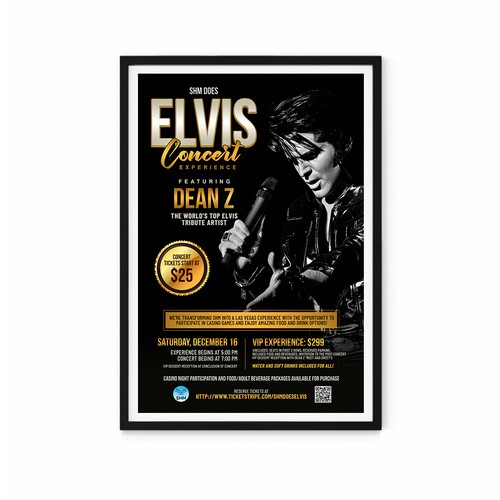 Concert design with the title 'Elvis Concert Poster'