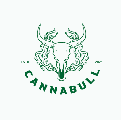 Buffalo logo with the title 'cannabull logo vape'
