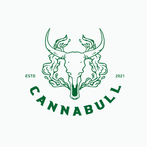 Bull logo with the title 'cannabull logo vape'