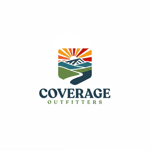 Vintage badge logo with the title 'Outdoor-Inspired Boutique Insurance Logo for Coverage Outfitters'