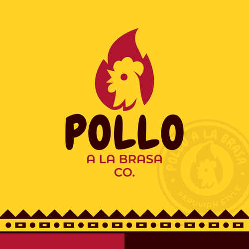 Chicken brand with the title 'Negative space logo for a restaurant'