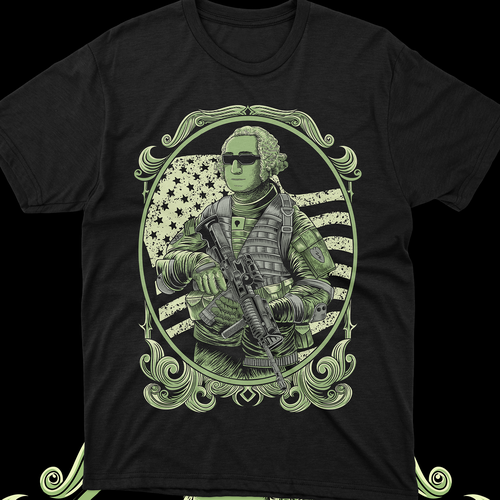 Patriotic t-shirt with the title 'Tactical George Washington'