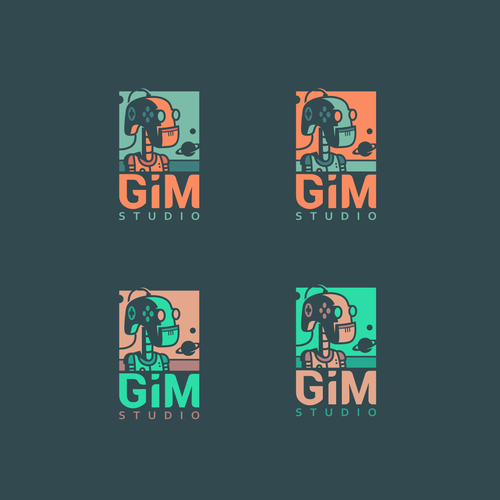 Studio design with the title 'GIM STUDIOS'