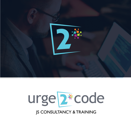 Training brand with the title 'Modern minimalist logo for Urge2code'