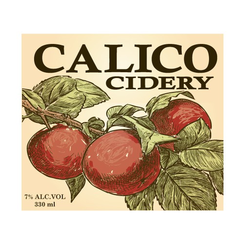 Cider label with the title 'Design a Label for an Organic Hard Cider'