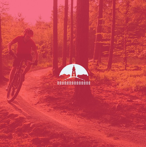 Cycling design with the title 'Bike the Berkshires logo'