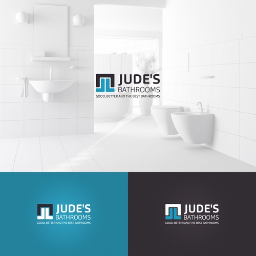 Bathroom design with the title 'A logo concept for Jude's Bathrooms'