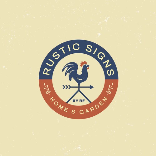 Home furnishing logo with the title 'Stamp logo style for handmade metal signs brand'