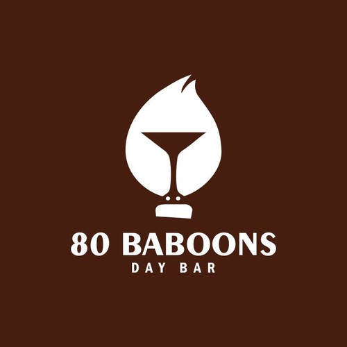 Subtle logo with the title 'Smart logo for 80 Baboons Day Bar'