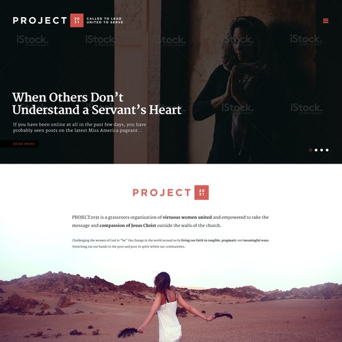 Black website with the title 'Website for "Project 2031"'