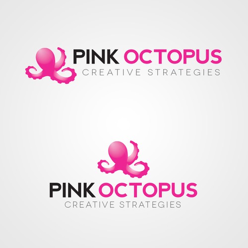 Ap logo with the title 'Pink Octopus Logo Design'